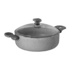 نیم قابلمه نچسب 32*10 سانتی متر 6.5 لیتر طوسی یورک ریوالد 6506132-0114