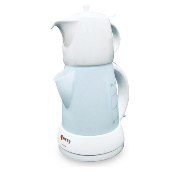 سرویس چای ساز برقی 1650 وات 0.7 + 1.8 لیتر سفید پانینی ریوالد 22221 - تصویر 1