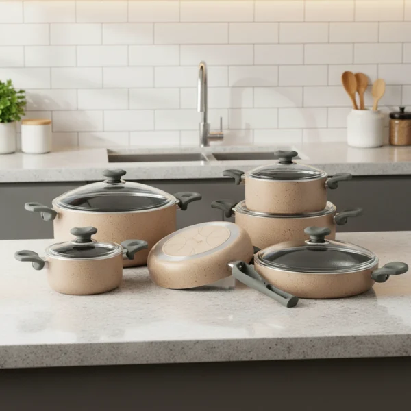 سرویس قابلمه 11 پارچه گرانیت مسی یورک ریوالد 650100-04 | ریوالد ایران