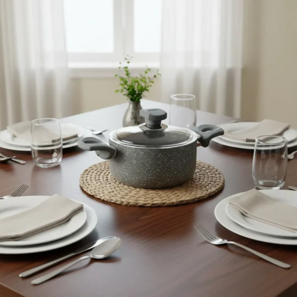 قابلمه نچسب 16*8.5 سانتی متر 1.5 لیتر طوسی یورک ریوالد 6503116-0114 | ریوالد ایران