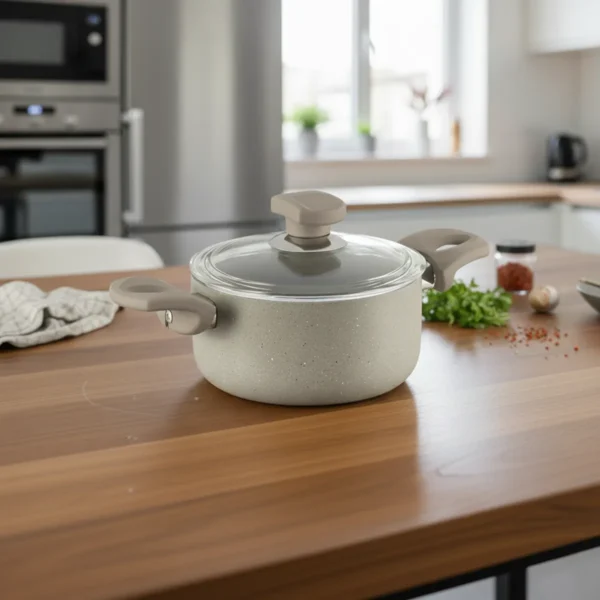 قابلمه نچسب 18*9 سانتی متر 2.3 لیتر بژ یورک ریوالد 6503118-0106 | ریوالد ایران