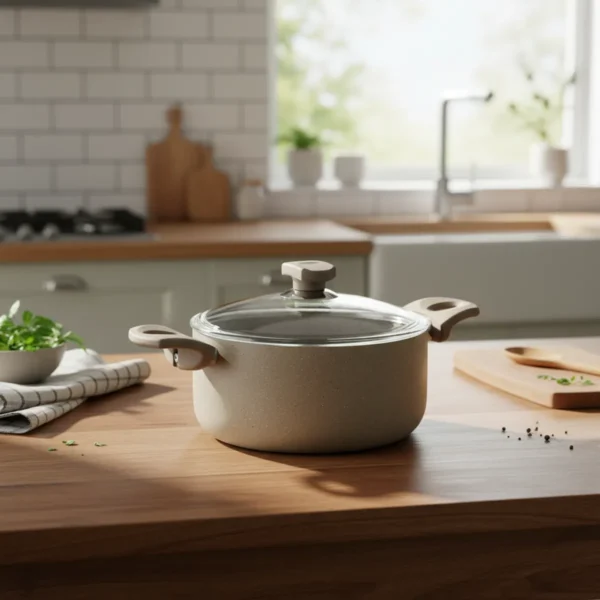 قابلمه نچسب 24*11.5 سانتی متر 4.8 لیتر بژ یورک ریوالد 6503124-0106 | ریوالد ایران