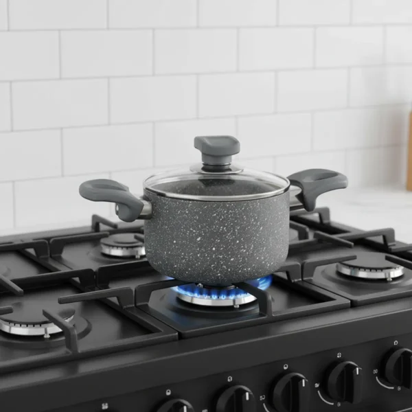 قابلمه نچسب 14*8 سانتی متر 1.1 لیتر طوسی یورک ریوالد 6503214-0114 | ریوالد ایران