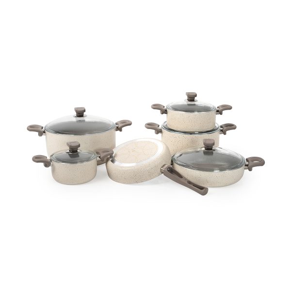 riwald-york-650100-17-02-rabima سرویس قابلمه گرانیت 11 پارچه کرم یورک ریوالد 650100-17