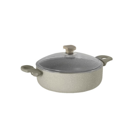 نیم قابلمه نچسب 28*9 سانتی متر 4.8 لیتر بژ یورک ریوالد 6506128-0106