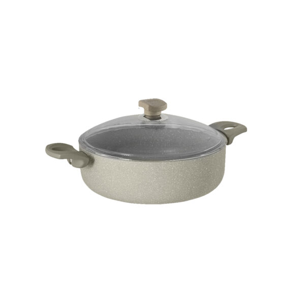 نیم قابلمه نچسب 28*9 سانتی متر 4.8 لیتر بژ یورک ریوالد 6506128-0106