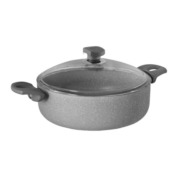 نیم قابلمه نچسب 32*10 سانتی متر 6.5 لیتر طوسی یورک ریوالد 6506132-0114