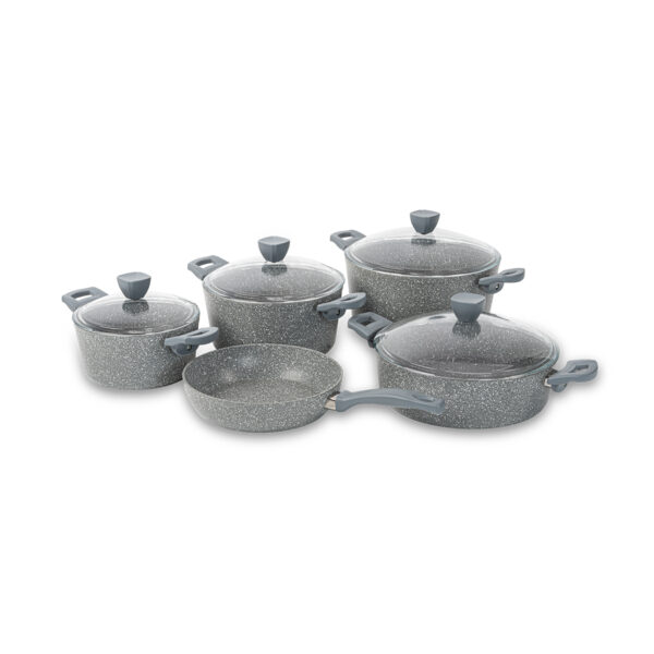 riwald-preston-6501109-0314-riwaldiran سرویس قابلمه گرانیت 9 پارچه طوسی پریستون ریوالد 6501109-0314