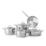 سرویس قابلمه 9 پارچه استیل براق لیورپول ریوالد 6801209-1022 | ریوالد ایران