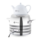 سماور روگازی 1.0 + 5.8 لیتر استیل براق لیورپول ریوالد 6818126-1022