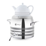 سماور روگازی 1.0 + 5.8 لیتر استیل براق لیورپول ریوالد 6818136-1022