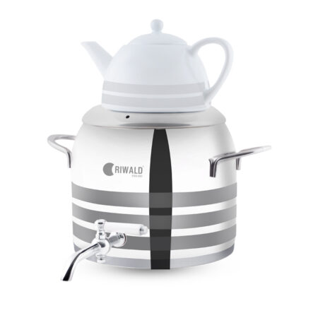 سماور روگازی 1.0 + 5.8 لیتر استیل براق لیورپول ریوالد 6818136-1022