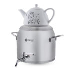 سماور روگازی 1.0 + 5.8 لیتر استیل مات لیورپول ریوالد 6818156-1020