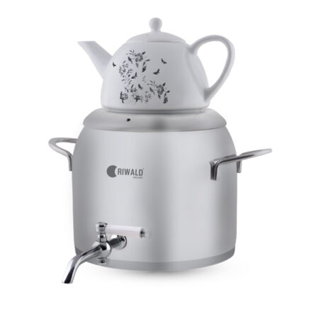 سماور روگازی 1.0 + 5.8 لیتر استیل مات لیورپول ریوالد 6818156-1020