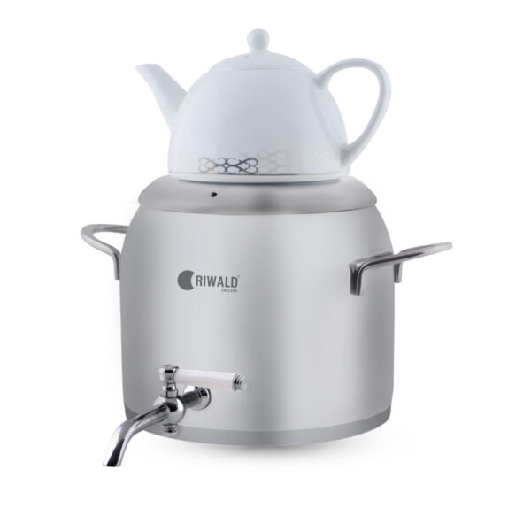 سماور روگازی 1.0 + 5.8 لیتر استیل مات لیورپول ریوالد 6818166-1020