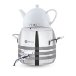 سماور روگازی 1.0 + 5.8 لیتر استیل براق لیورپول ریوالد 6818166-1022