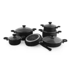 سرویس قابلمه 11 پارچه گرانیت مشکی یورک ریوالد 6501111-0101 | ریوالد ایران