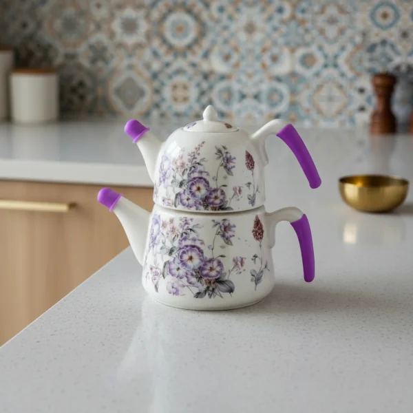 کتری و قوری 1.0 + 2.0 لیتر چینی بیرمینگام ریوالد 6724112-1135 | ریوالد ایران