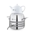 سماور روگازی 1.0 + 4.8 لیتر استیل براق لیورپول ریوالد 6818125-1022