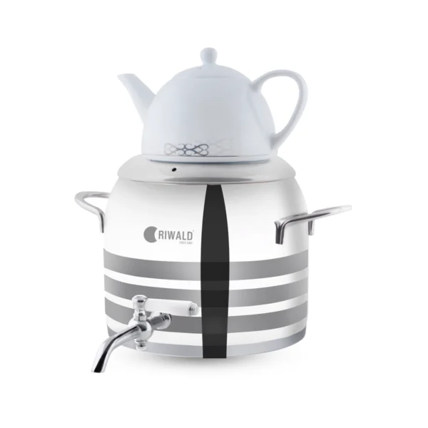 سماور روگازی 1.0 + 4.8 لیتر استیل براق لیورپول ریوالد 6818165-1022