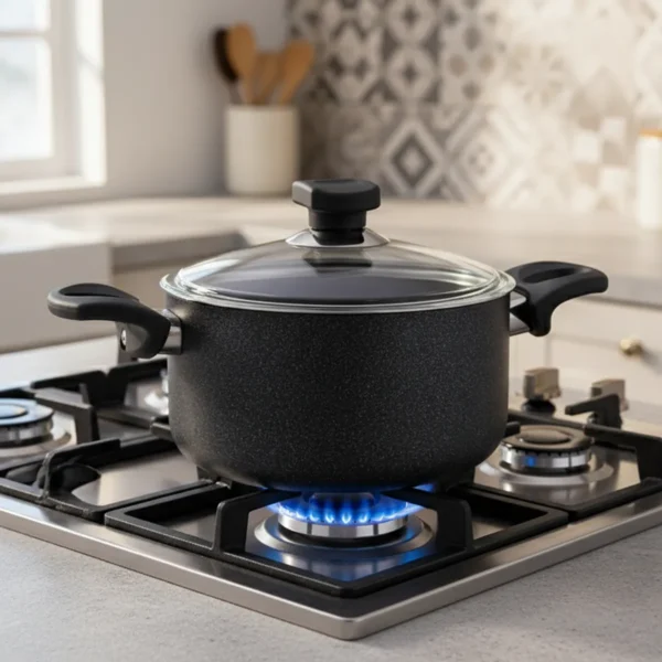 قابلمه نچسب 16*8.5 سانتی متر 1.5 لیتر مشکی منچستر ریوالد 6503116-0411 | ریوالد ایران