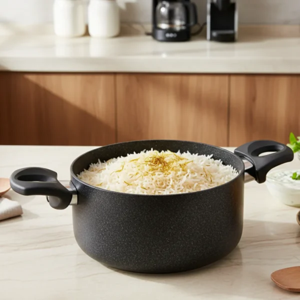 قابلمه نچسب 20*9.5 سانتی متر 2.7 لیتر مشکی منچستر ریوالد 6503120-0411 | ریوالد ایران