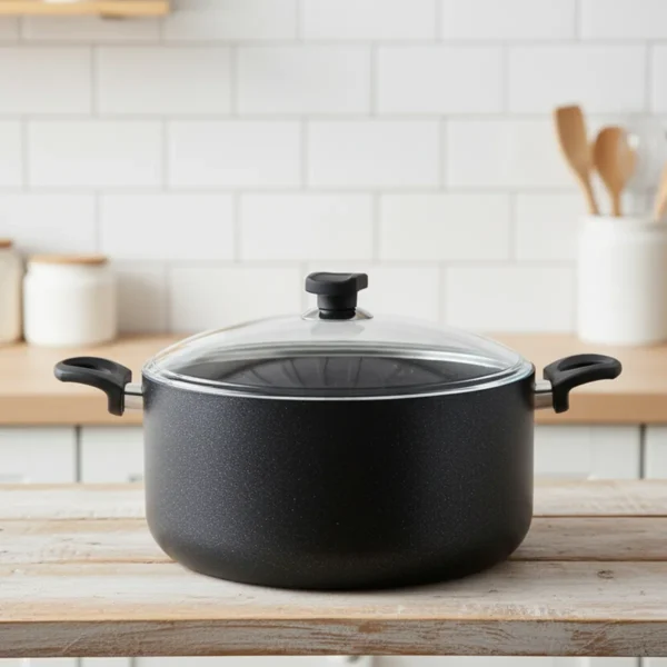 قابلمه نچسب 30*14.5 سانتی متر 10 لیتر مشکی منچستر ریوالد 6503130-0411 | ریوالد ایران