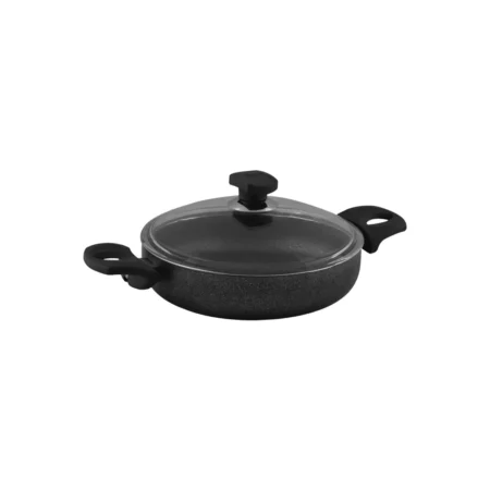 قابلمه کوتاه نچسب 24*6 سانتی متر 2.2 لیتر مشکی منچستر ریوالد 6504124-0411 | ریوالد ایران