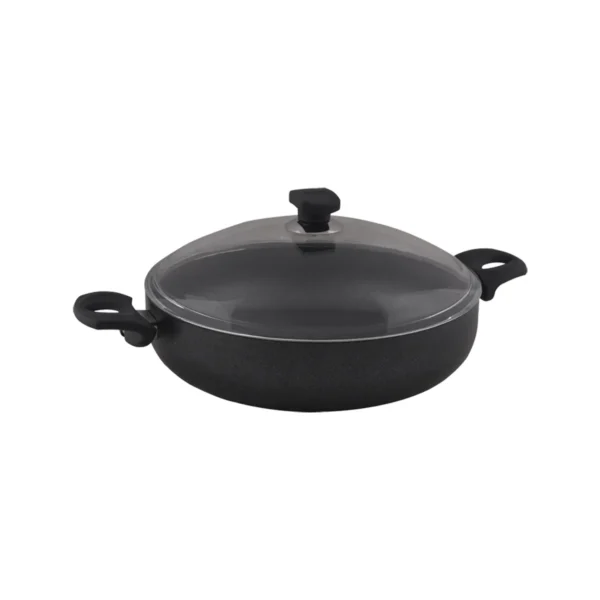 قابلمه کوتاه نچسب 30*7.5 سانتی متر 4.3 لیتر مشکی منچستر ریوالد 6504130-0411 | ریوالد ایران