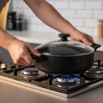 نیم قابلمه نچسب 32*10 سانتی متر 6.5 لیتر مشکی منچستر ریوالد 6506132-0411 | ریوالد ایران