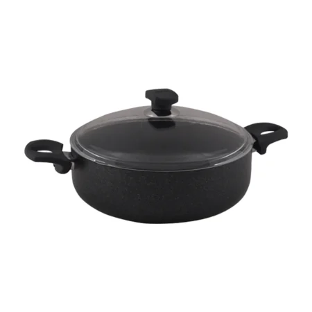 نیم قابلمه نچسب 32*10 سانتی متر 6.5 لیتر مشکی منچستر ریوالد 6506132-0411 | ریوالد ایران