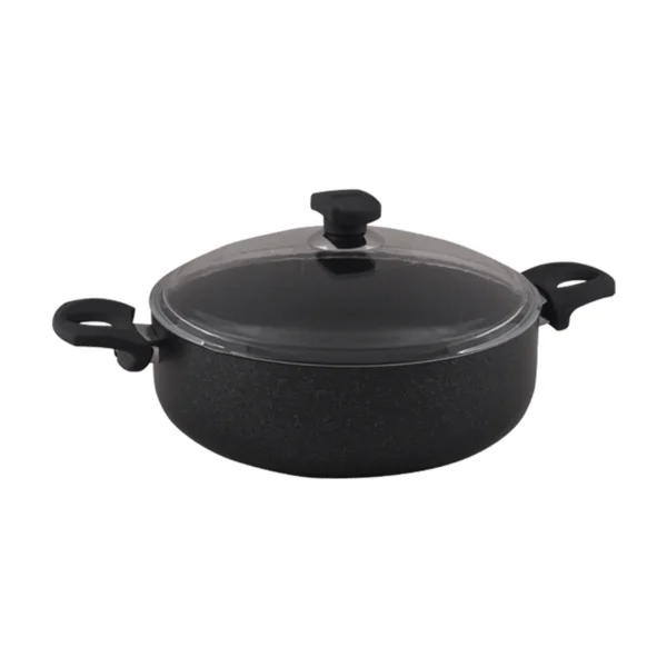 نیم قابلمه نچسب 32*10 سانتی متر 6.5 لیتر مشکی منچستر ریوالد 6506132-0411 | ریوالد ایران