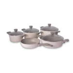 سرویس قابلمه 9 پارچه گرانیت کرم پریستون ریوالد 6501109-0315 | ریوالد ایران