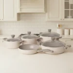 سرویس قابلمه 9 پارچه گرانیت کرم پریستون ریوالد 6501109-0315 | ریوالد ایران