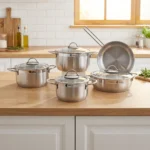 سرویس قابلمه 9 پارچه استیل مات و براق لیورپول ریوالد 6801209-1023 | ریوالد ایران