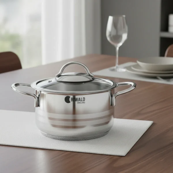 قابلمه 14*8 سانتی متر 1.25 لیتر استیل براق لیورپول ریوالد 6803214-1022 | ریوالد ایران