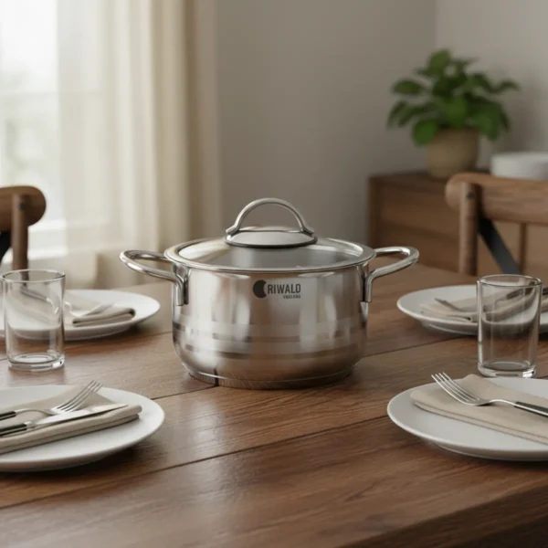قابلمه 16*10 سانتی متر 1.75 لیتر استیل براق لیورپول ریوالد 6803216-1022 | ریوالد ایران