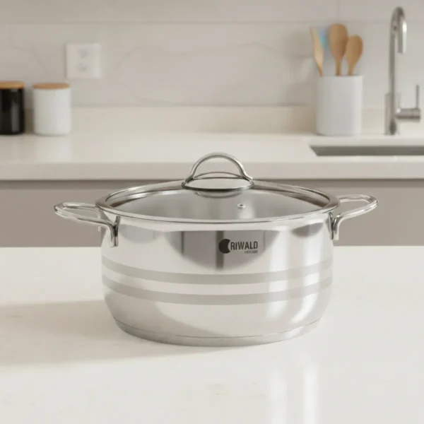 قابلمه 22*12 سانتی متر 4.8 لیتر استیل براق لیورپول ریوالد 6803222-1022 | ریوالد ایران