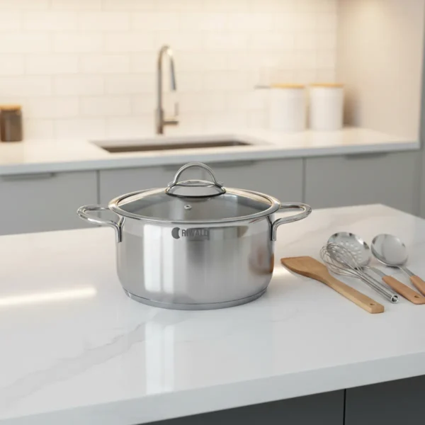 قابلمه 24*12.8 سانتی متر 5.25 لیتر استیل مات لیورپول ریوالد 6803224-1023 | ریوالد ایران