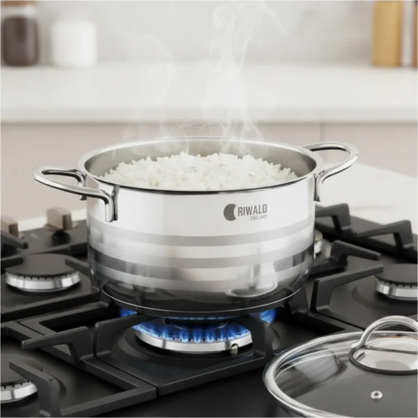 قابلمه 28*14 سانتی متر 7.5 لیتر استیل براق لیورپول ریوالد 6803228-1022 | ریوالد ایران