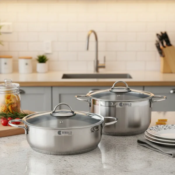 قابلمه کوتاه 28*8.5 سانتی متر 3.9 لیتر استیل مات لیورپول ریوالد 6804228-1023 | ریوالد ایران